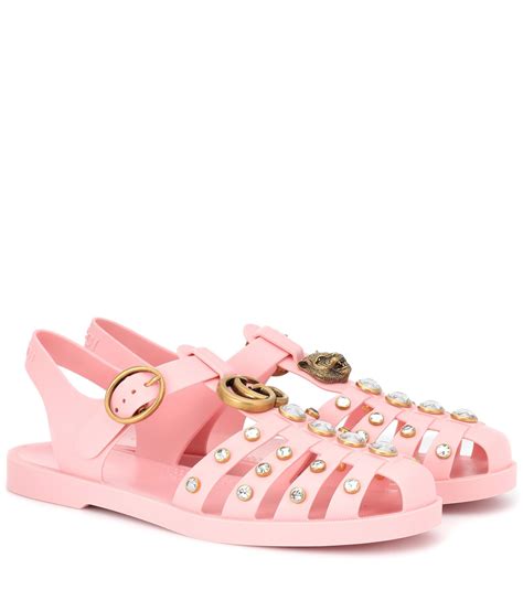 gucci jelly sandals pink|gucci jelly sandals sale.